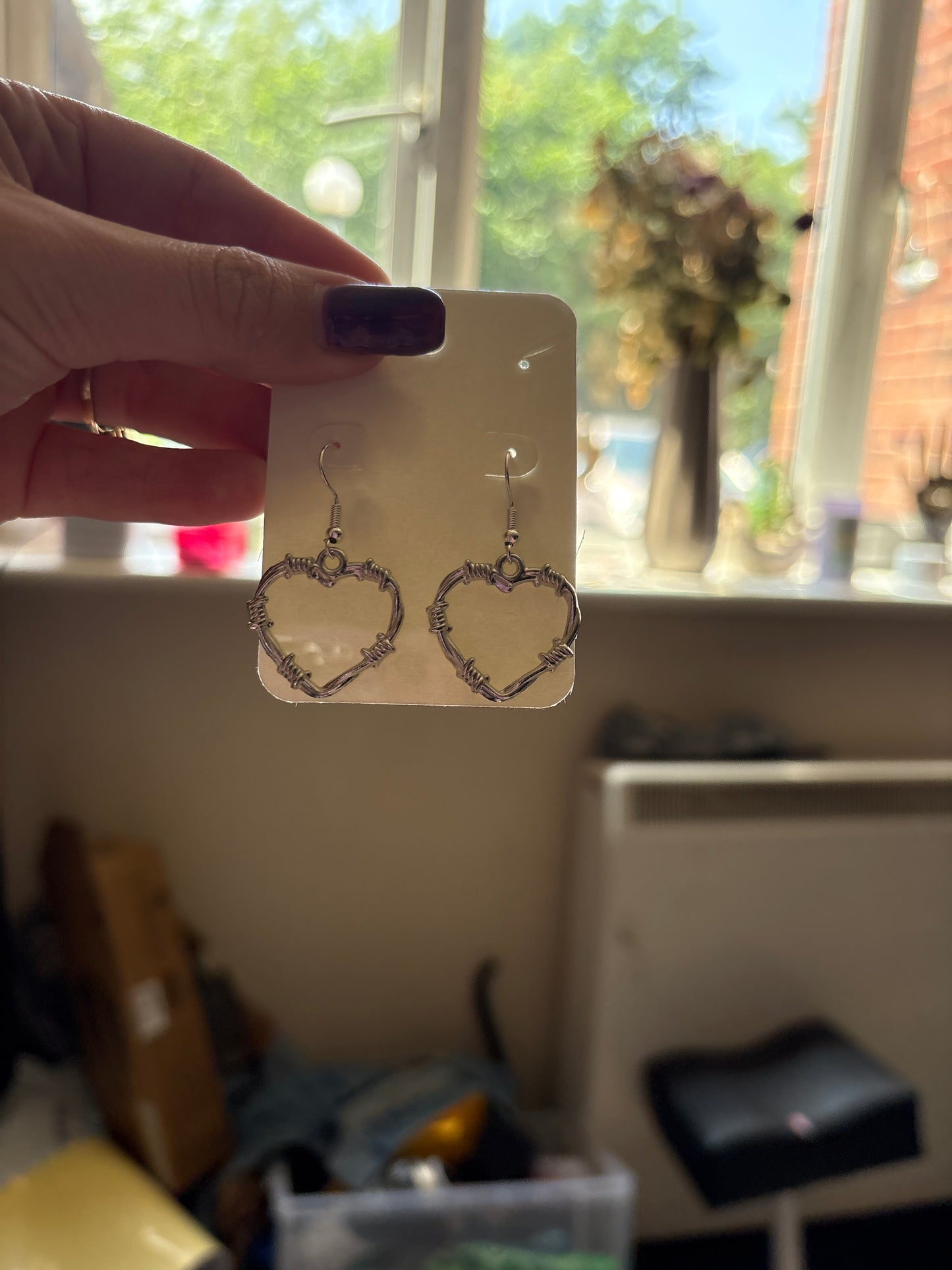 Barbed wire earrings
