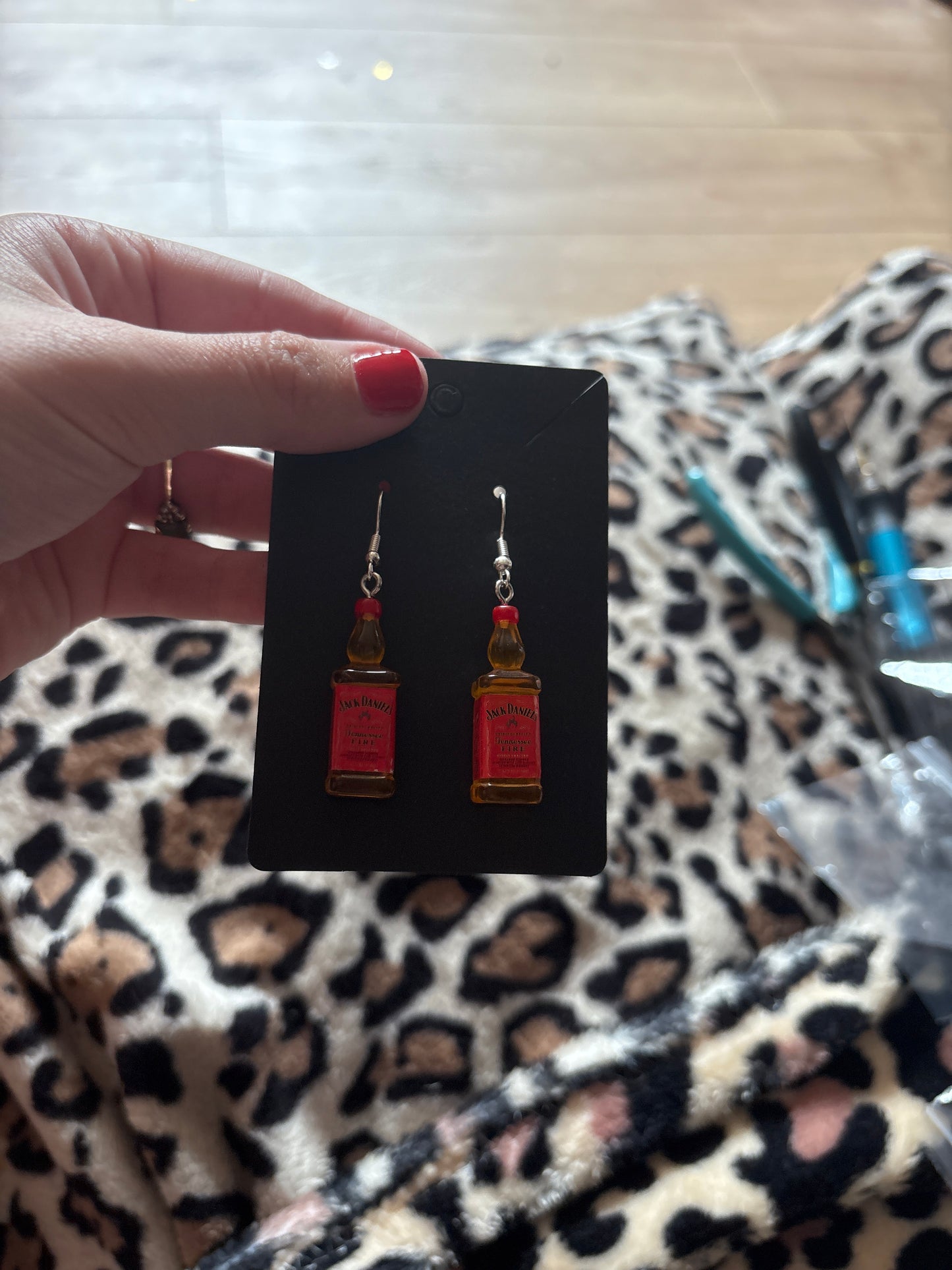 Jack Daniels earrings