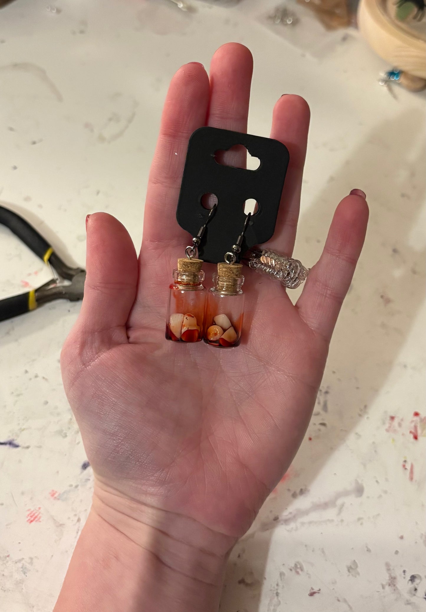 Teeth jar earrings