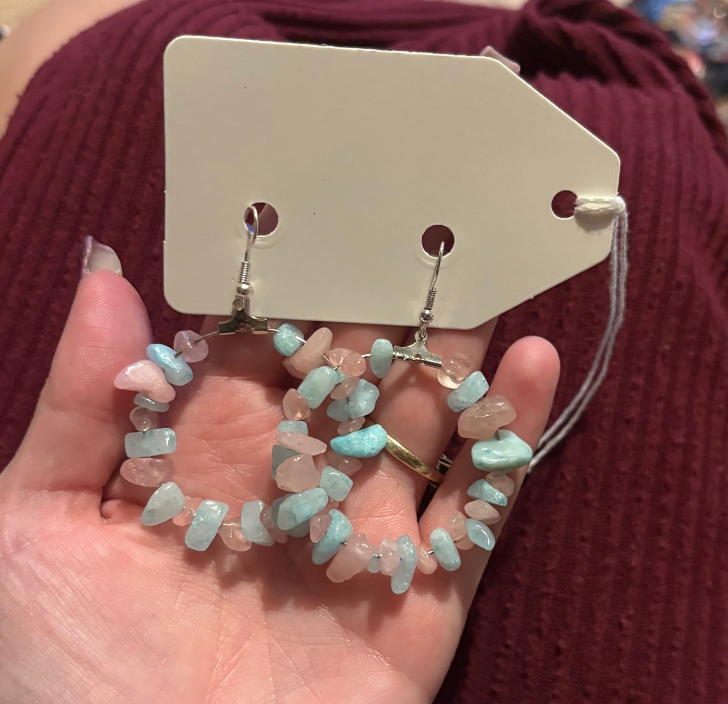 Gender reveal inspired earrings