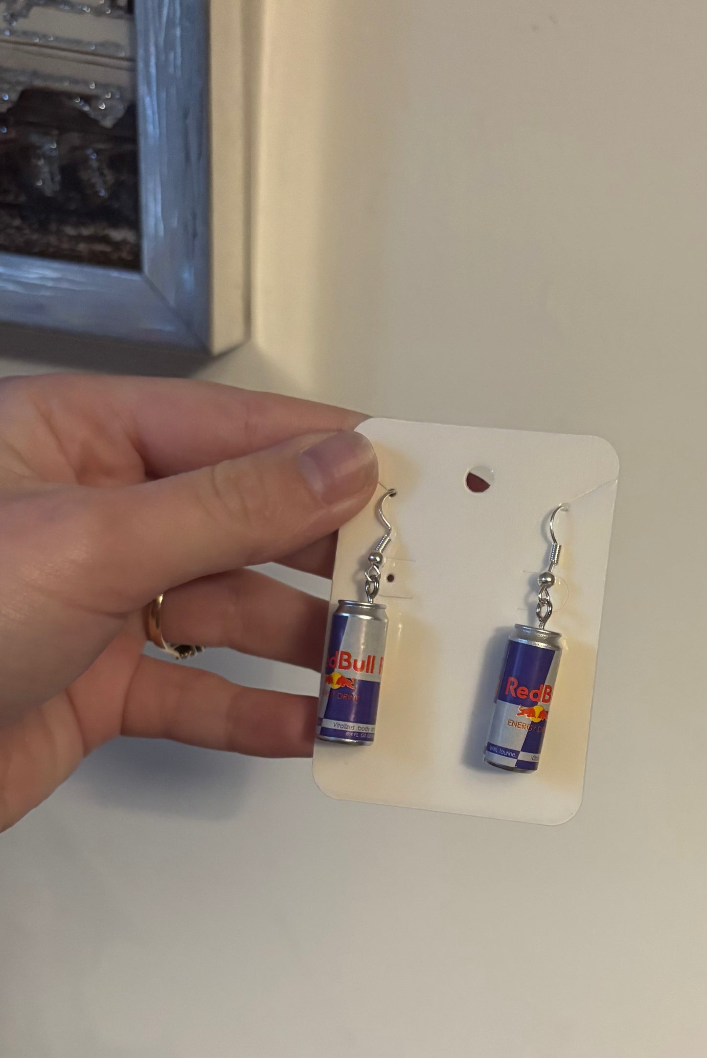 Red bull earrings