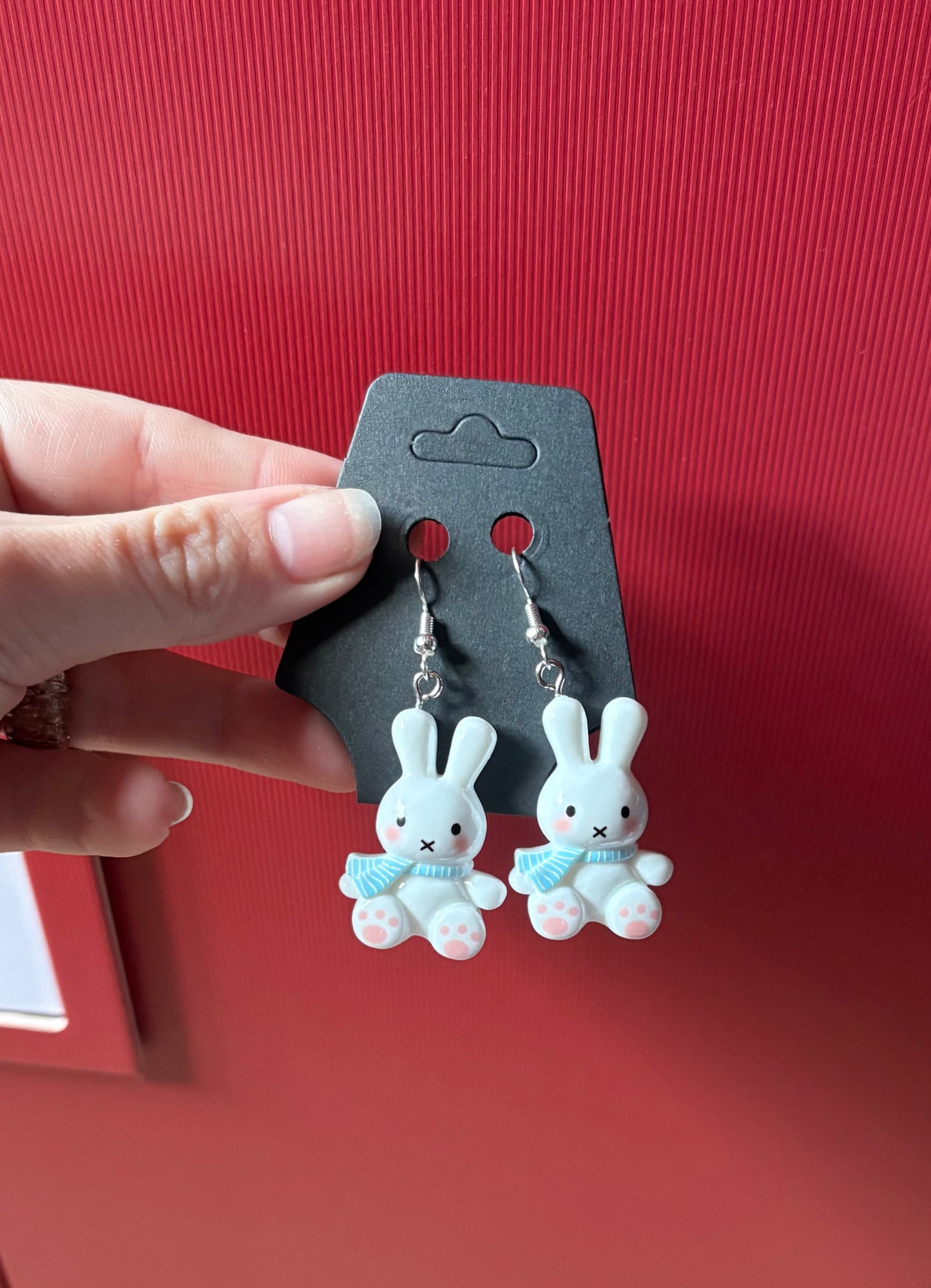 Blue miffy earrings