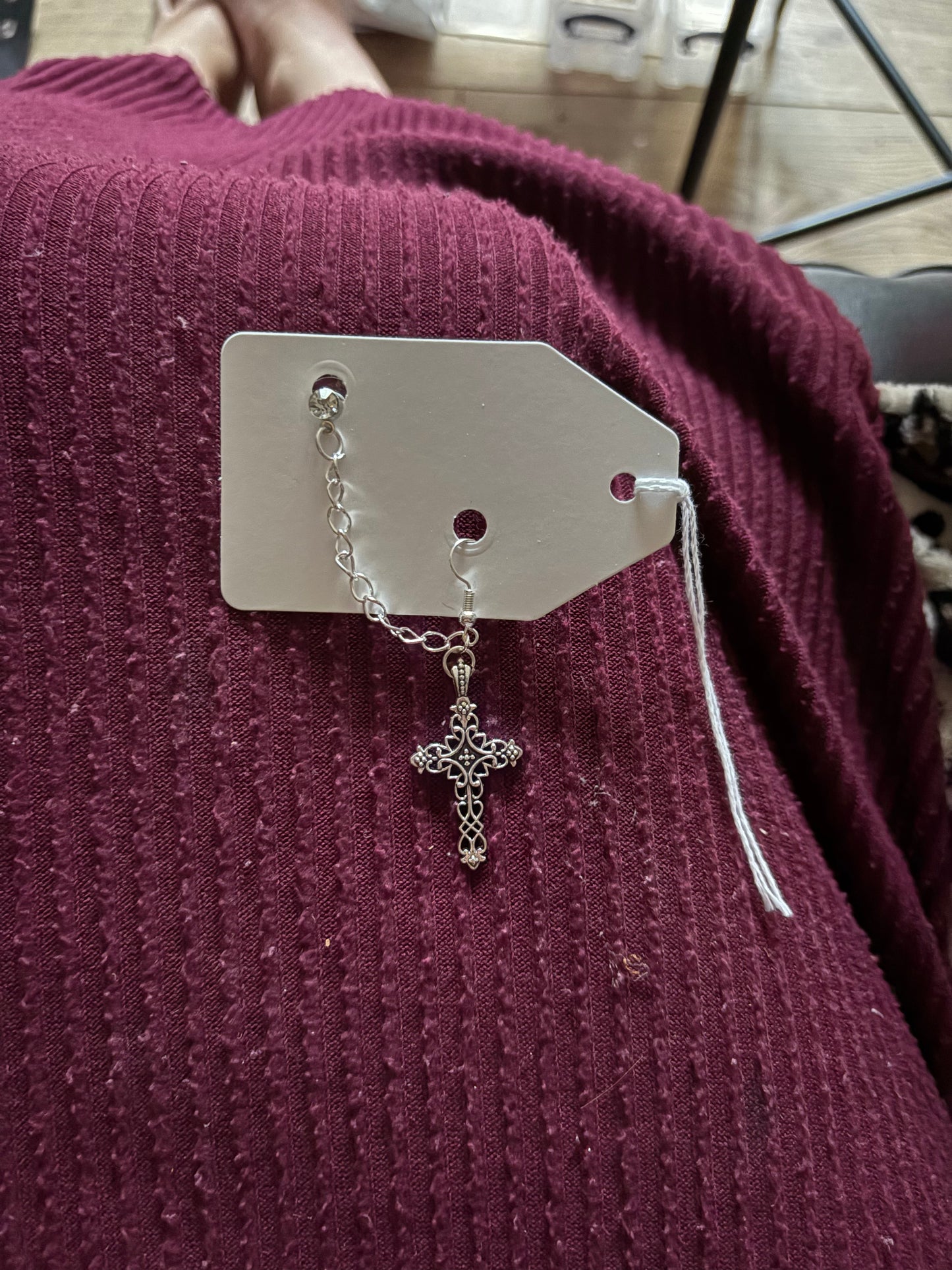 Double cross earrings