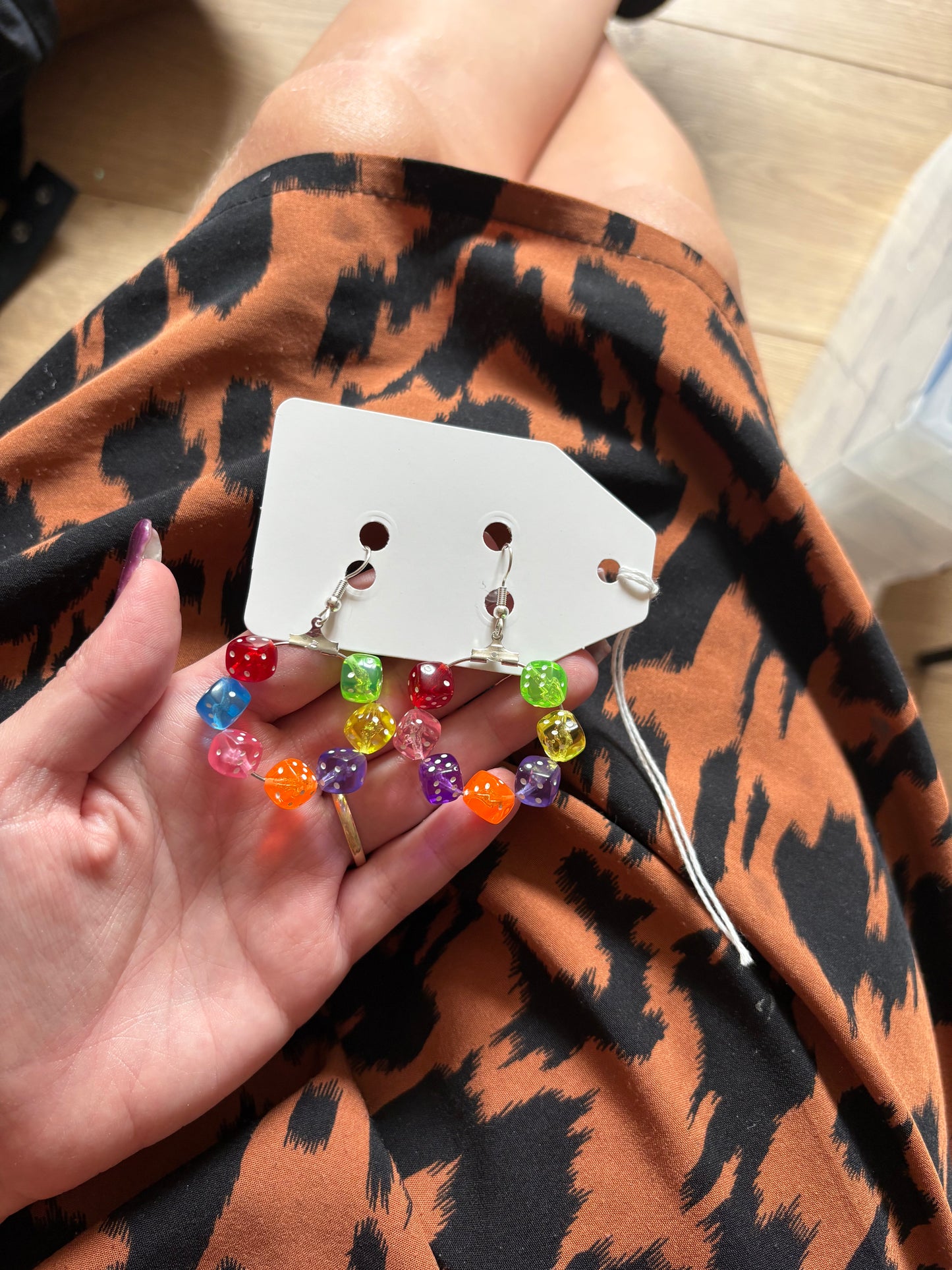 Dice earrings
