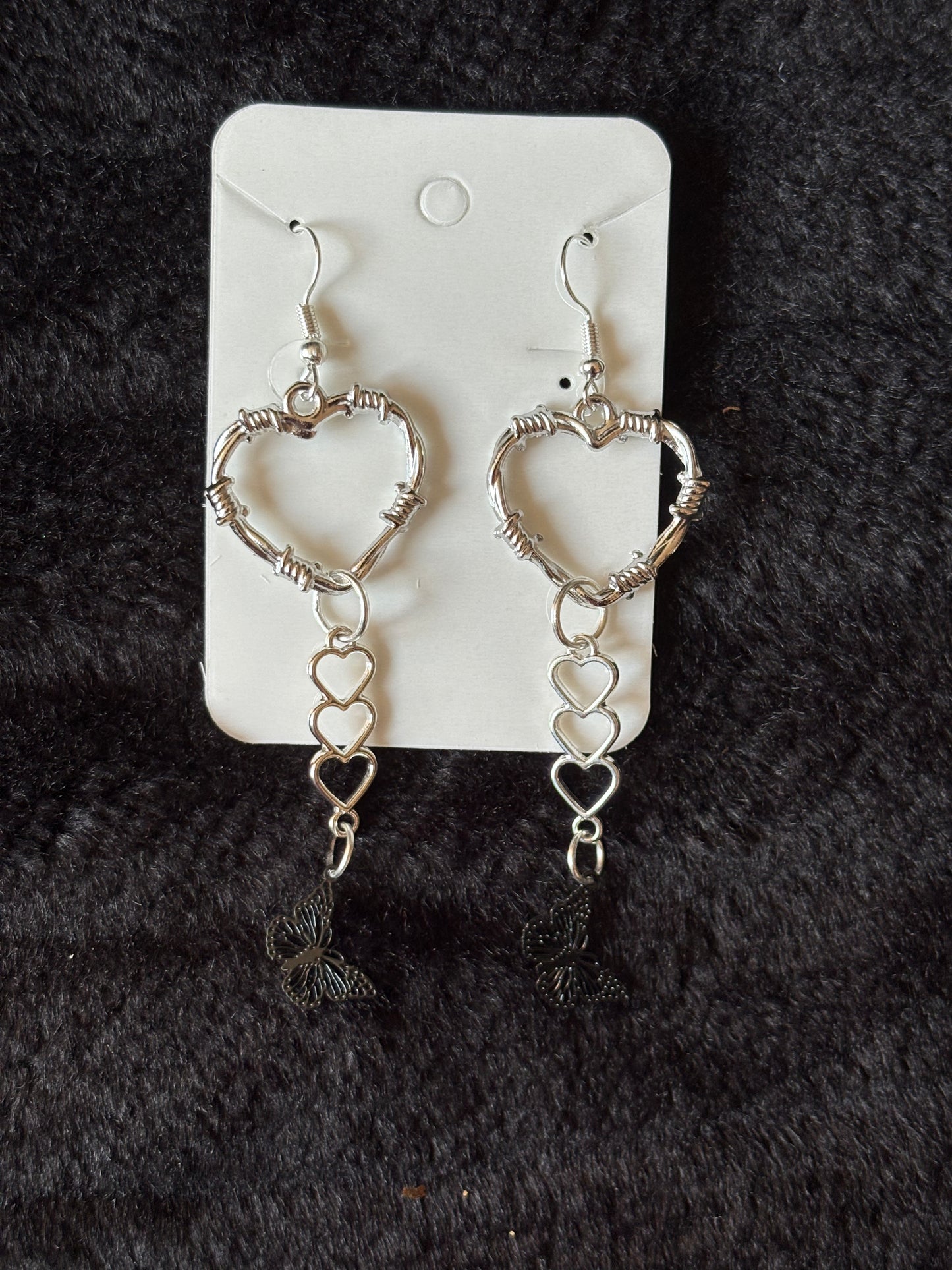 Barber wired dangle earrings