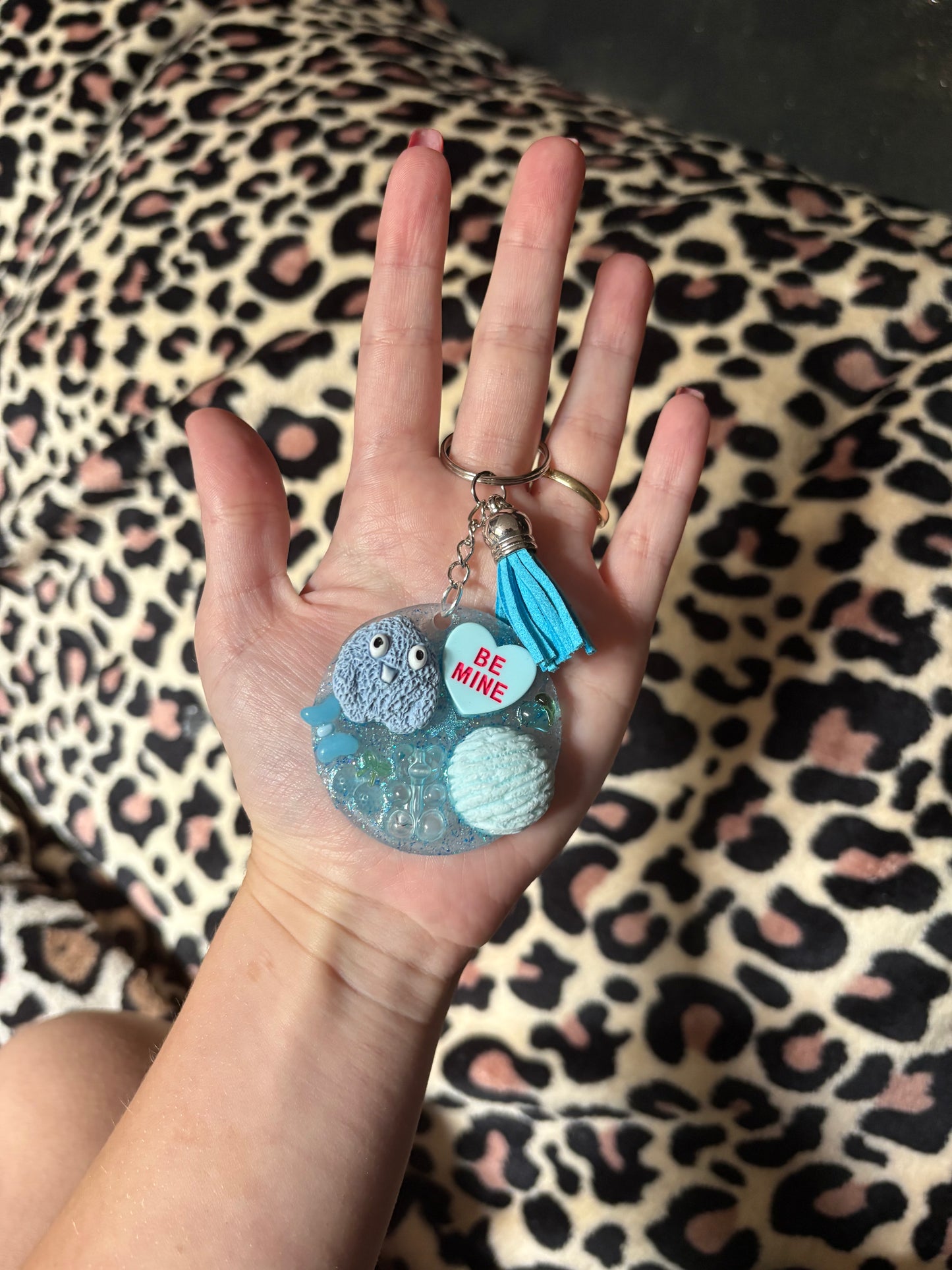 Blue keychain