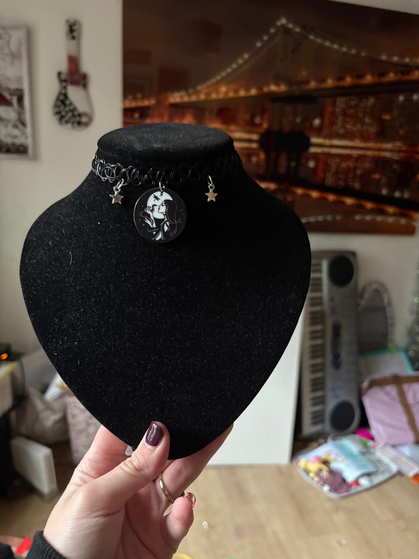 Gothic woman choker