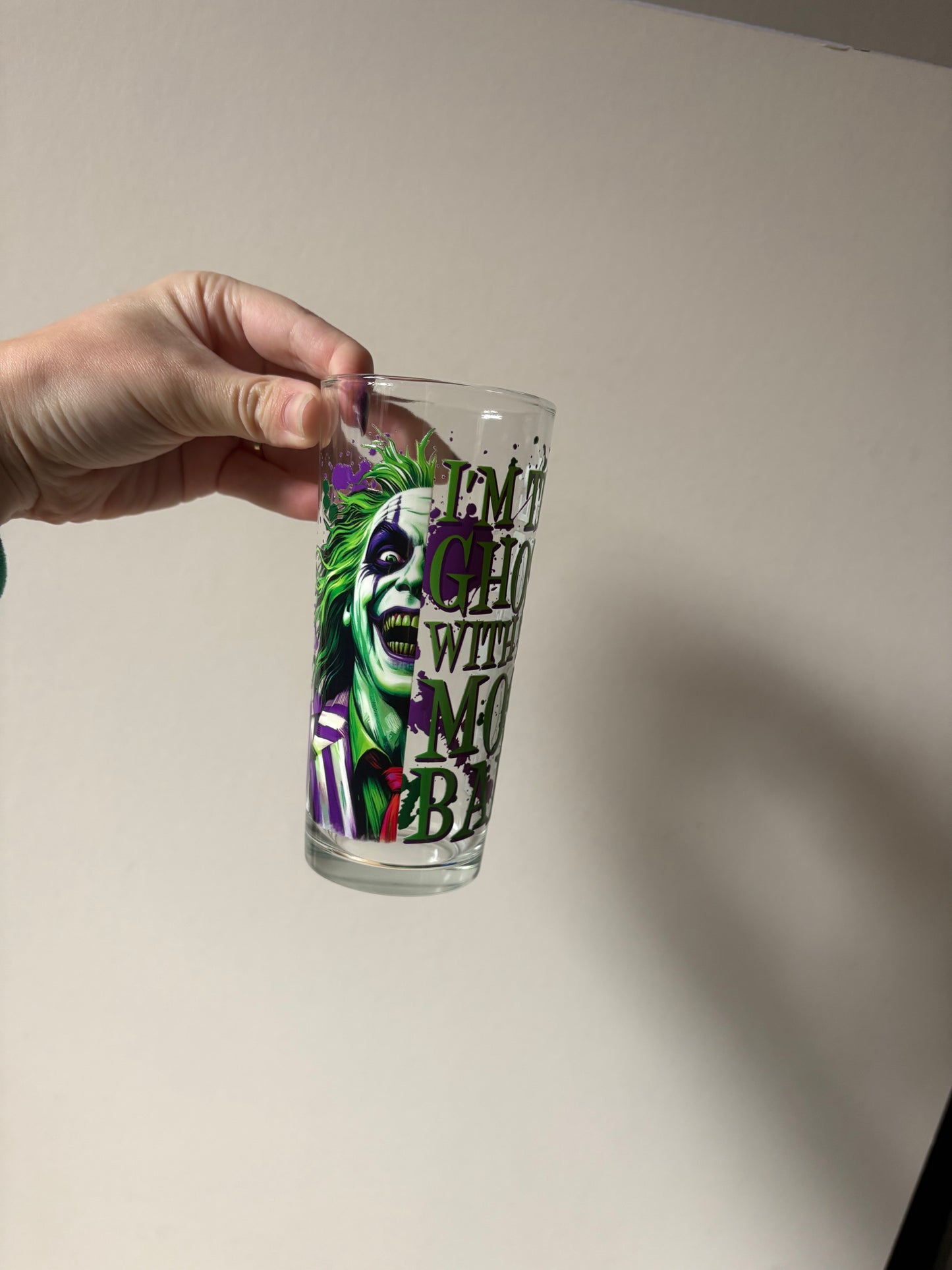 Beetle juice glass