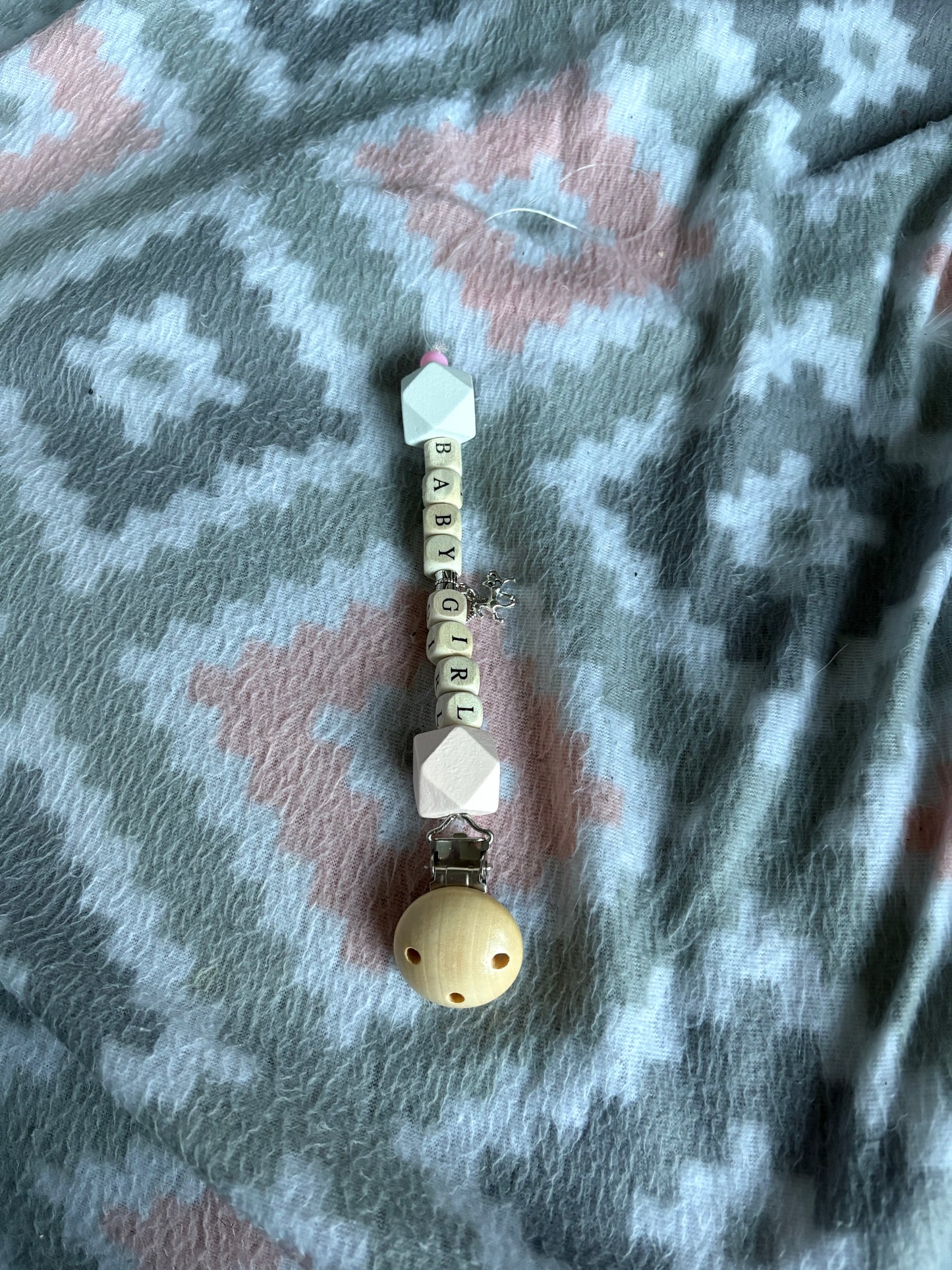 Baby girl dummy clip