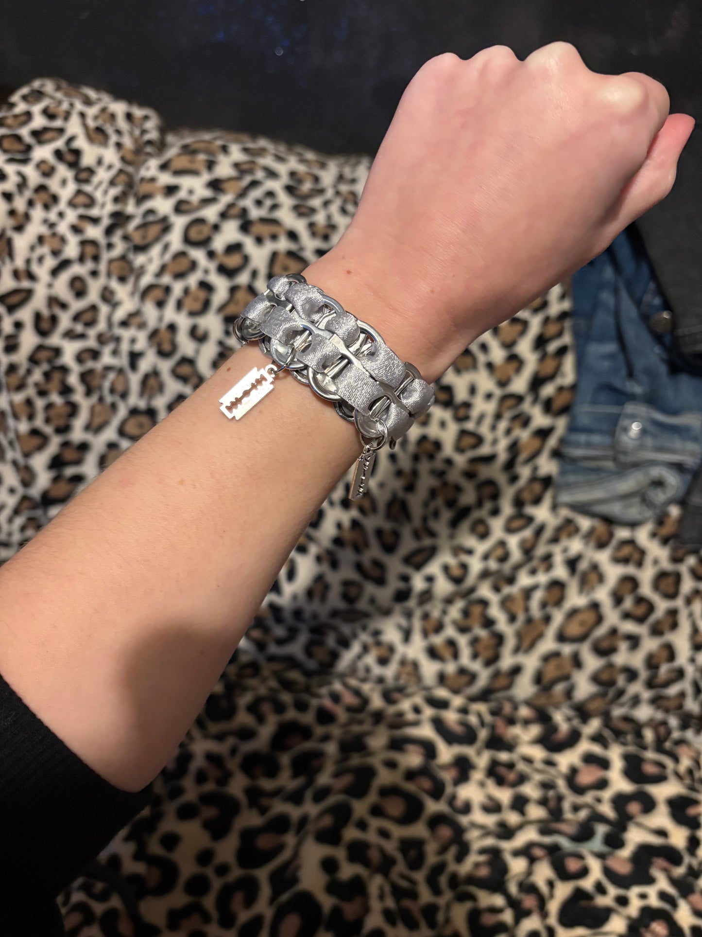 Razor blade bracelet