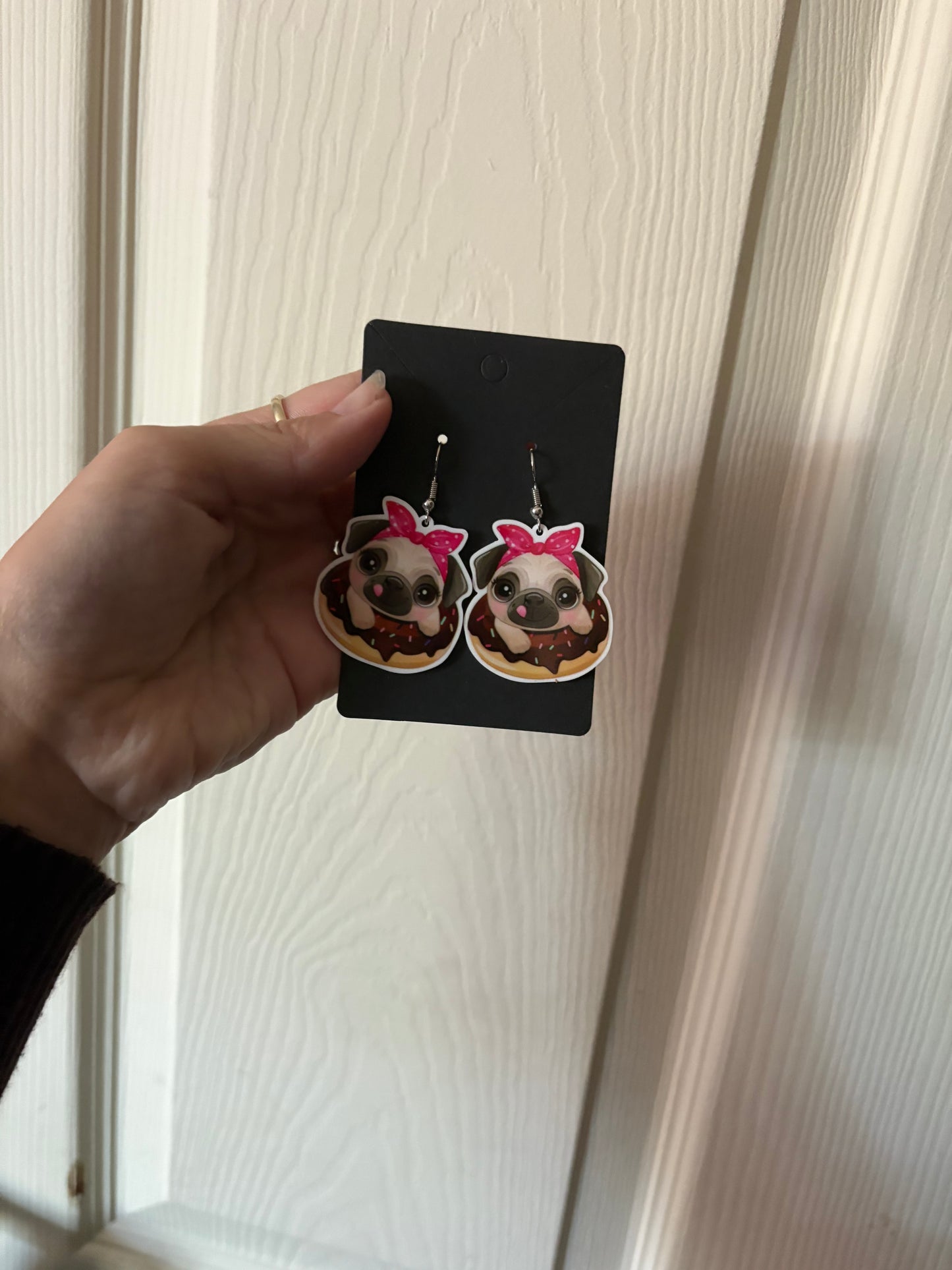 Pug earrings