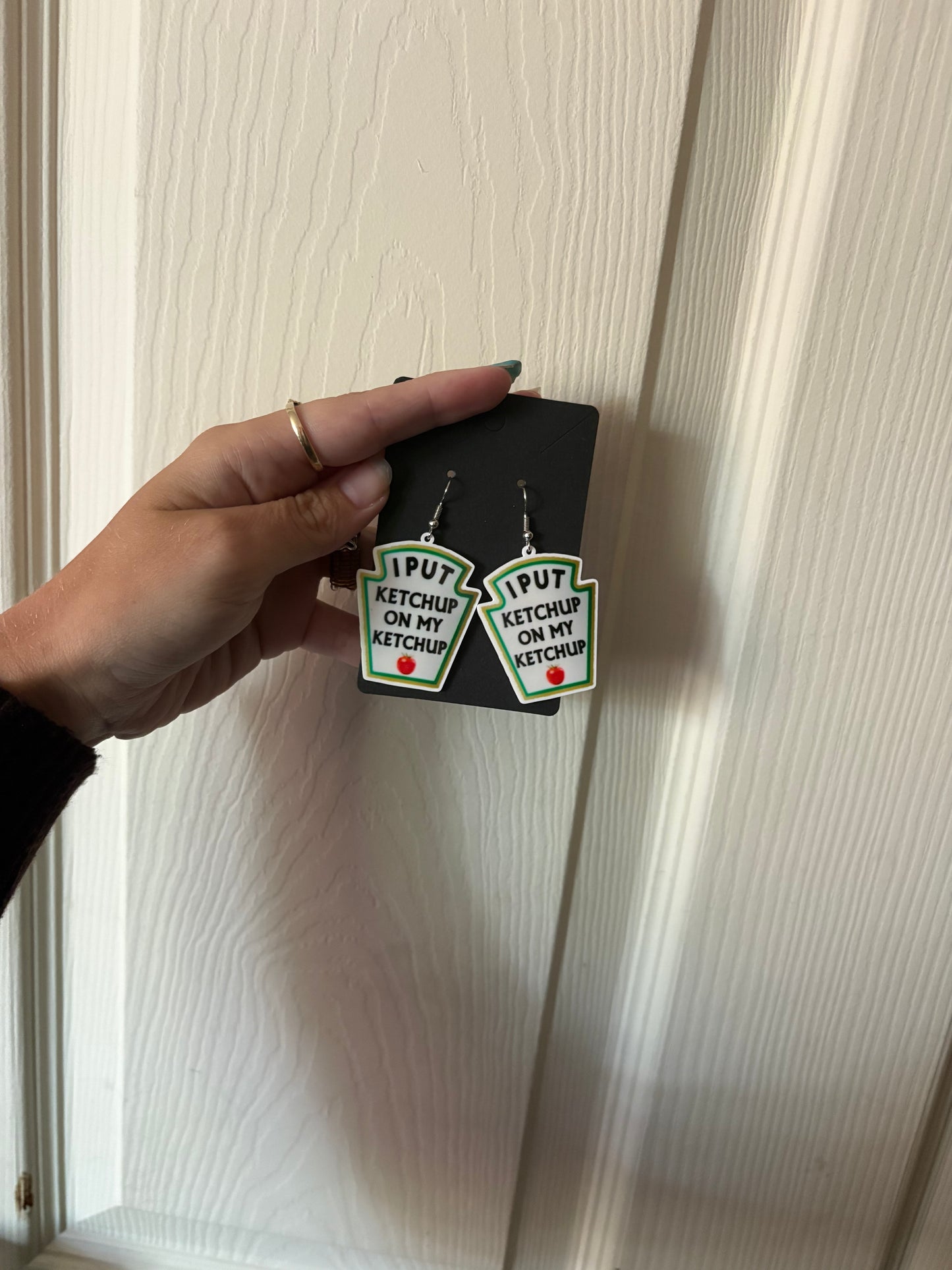 Ketchup earrings
