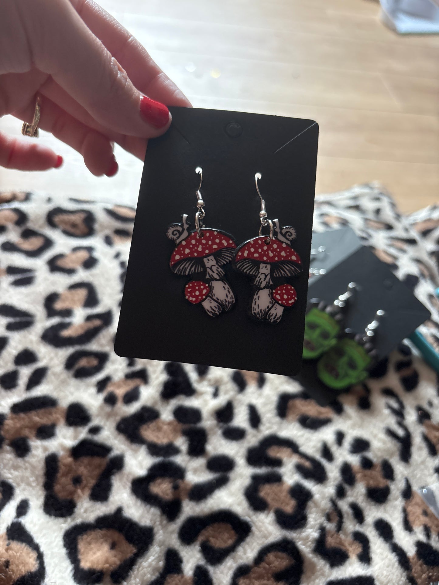 Mushroom earrings