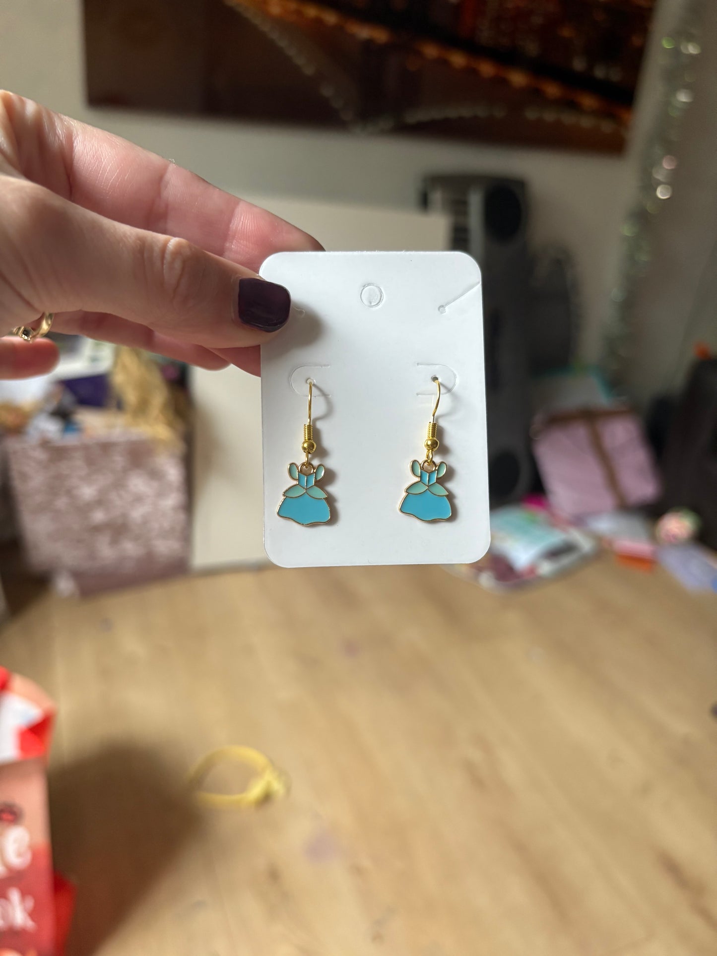Cinderella dress earrings