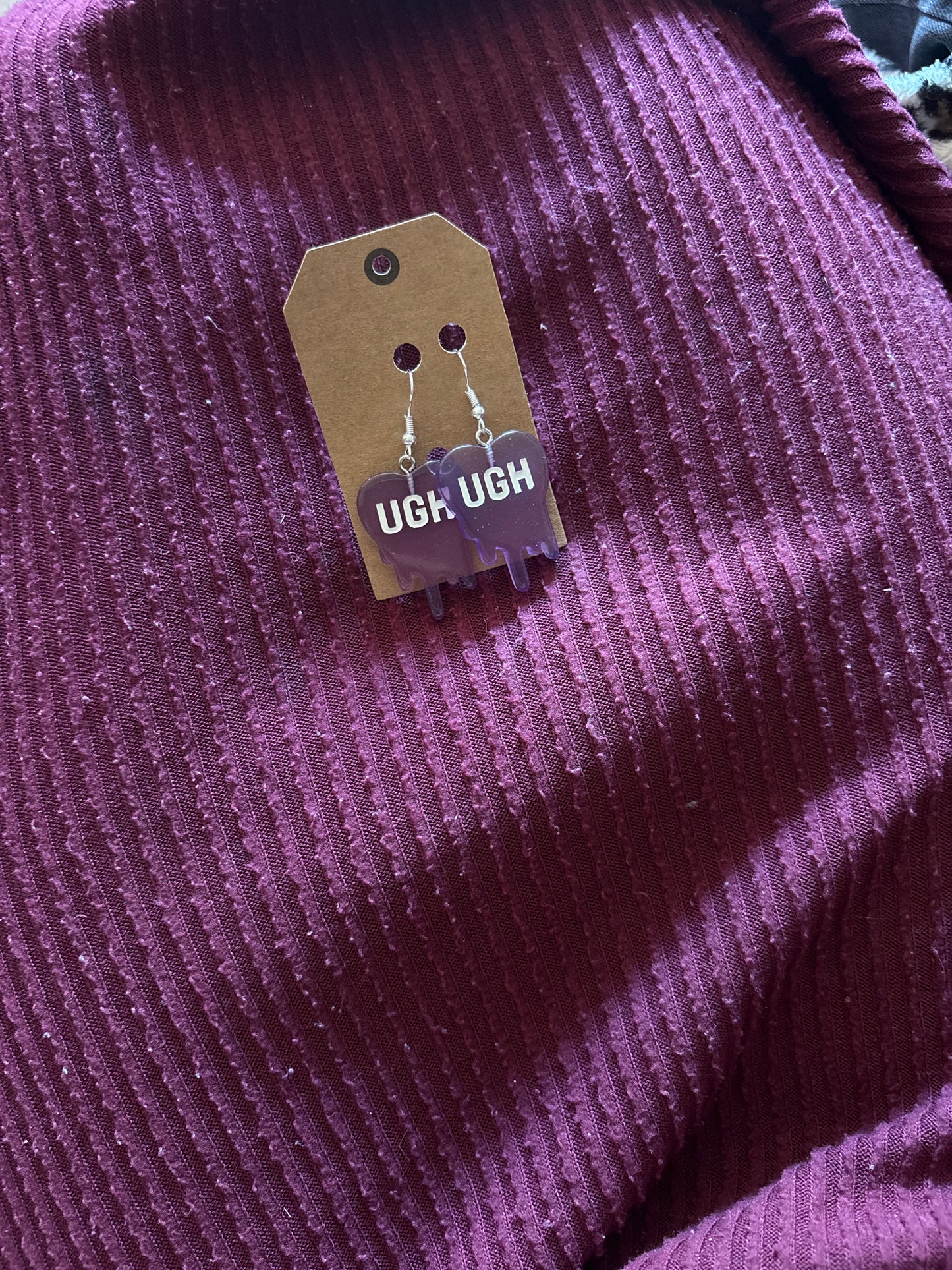 Ugh purple earrings