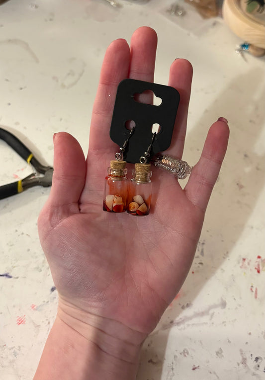 Teeth jar earrings