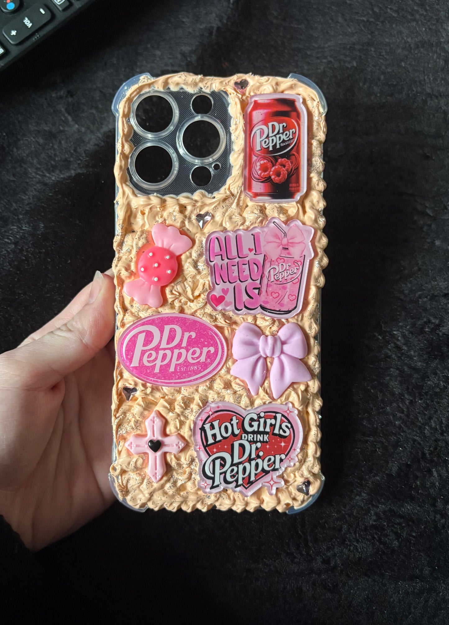 iPhone 16 pro max Dr Pepper case
