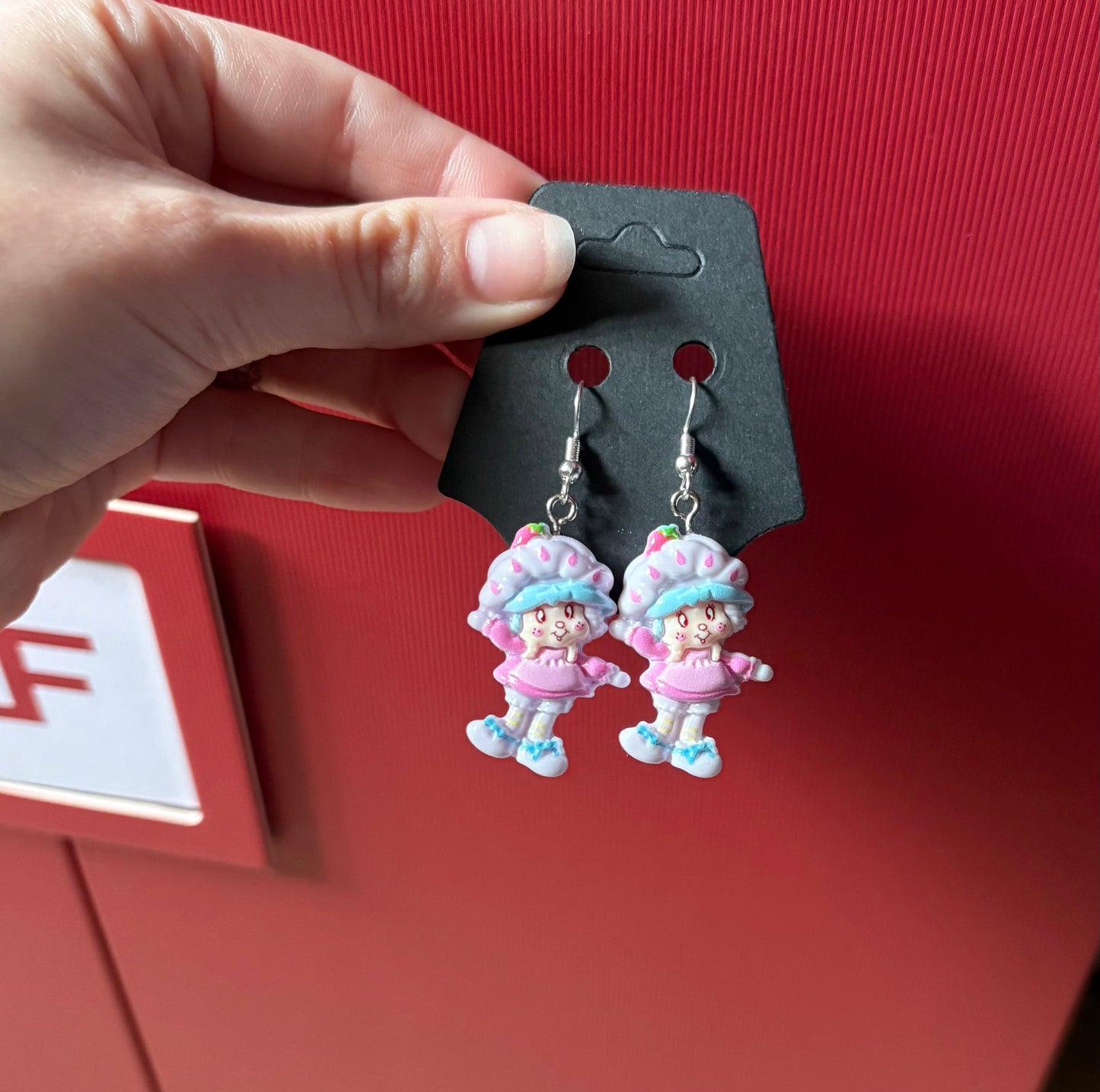 Strawberry shortcake earrings