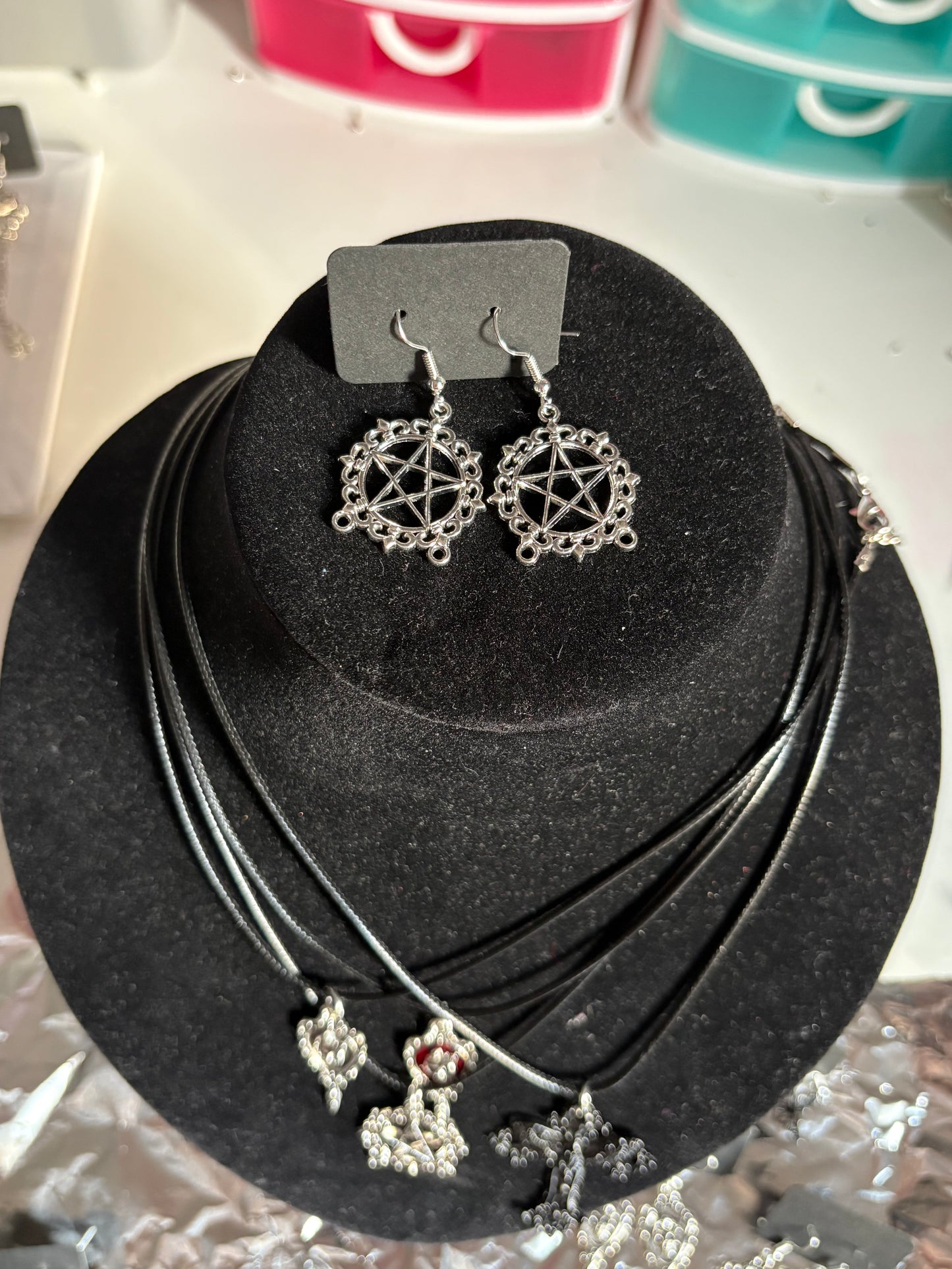 Pentagram earrings