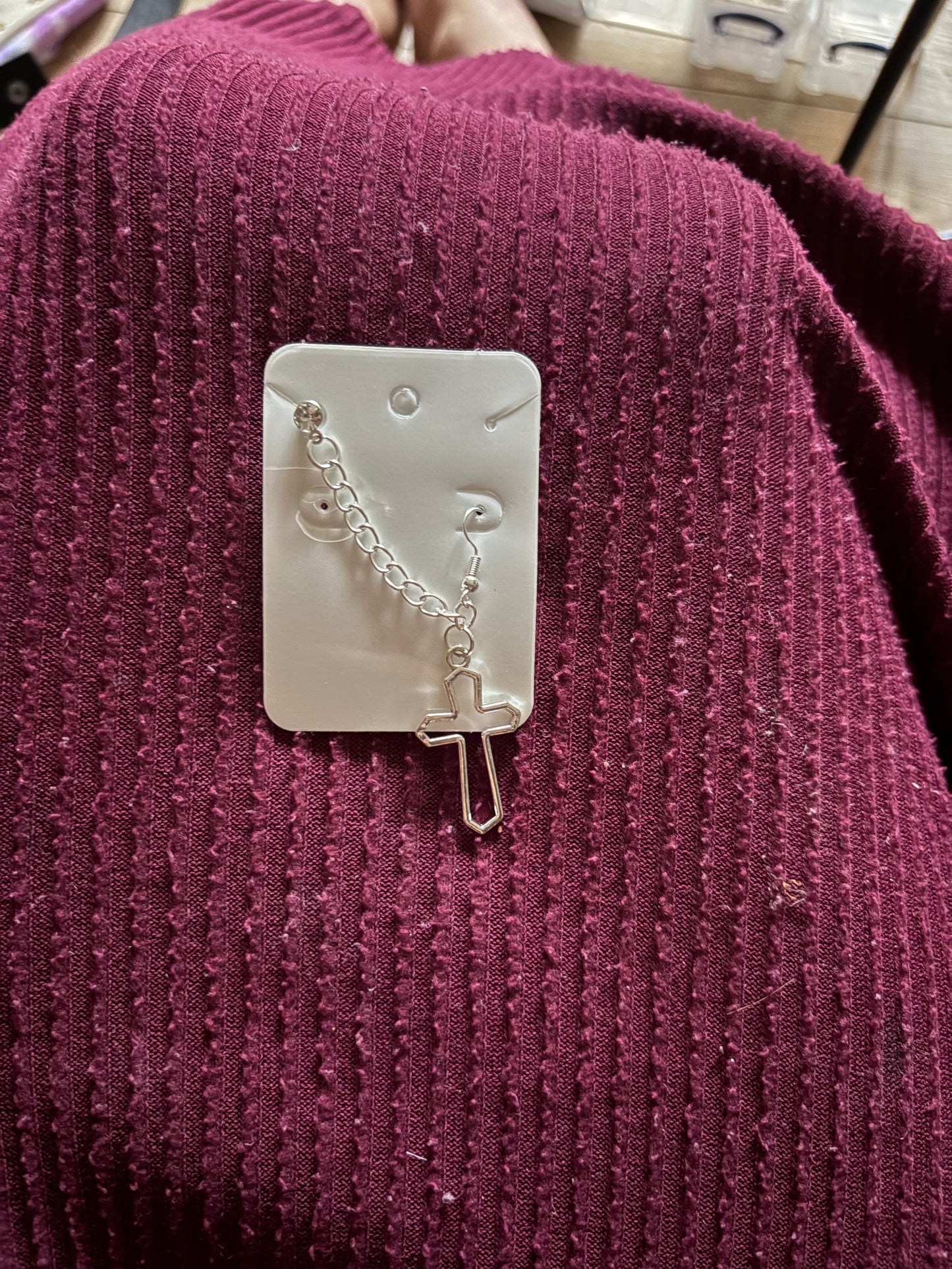 Double cross earrings