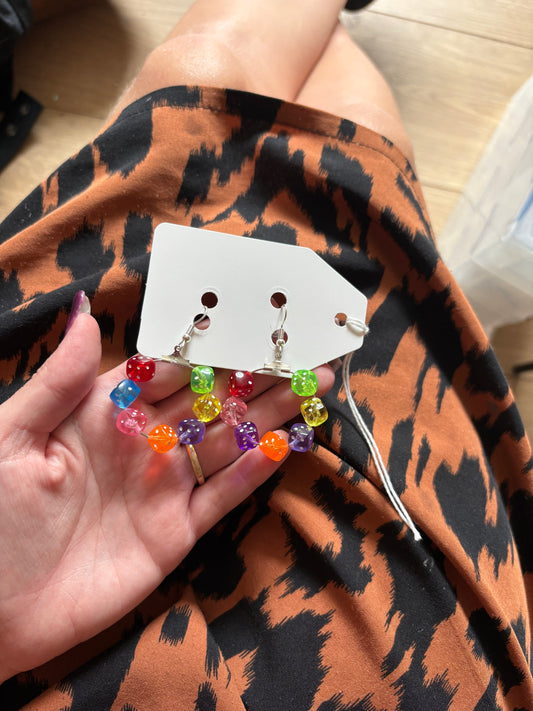 Dice earrings
