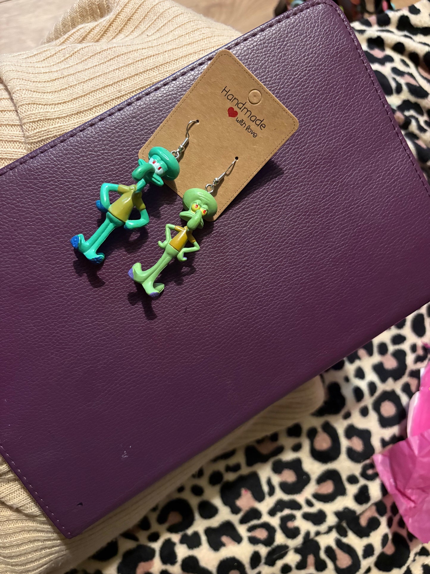 Squidward earrings
