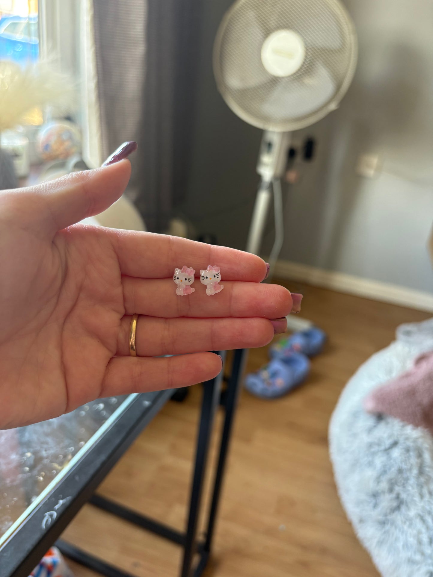 Baby pink HK Studs