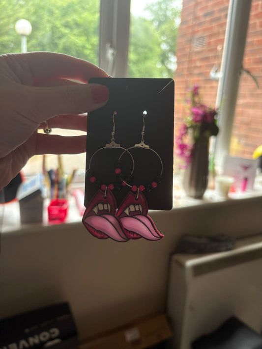 Tongue hoop earrings