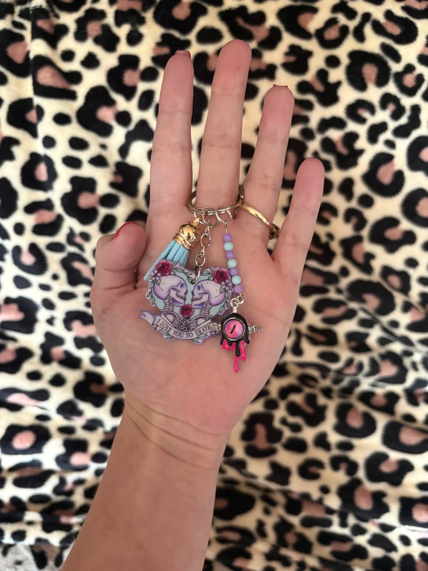 Purple skull heart keying