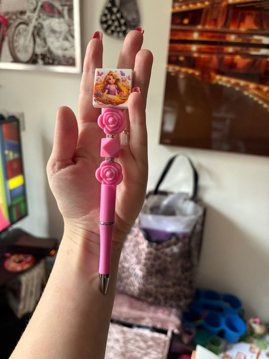 Rapunzel beaded pen