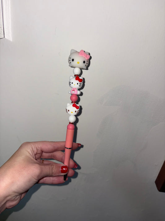 Hello kitty beaded pen