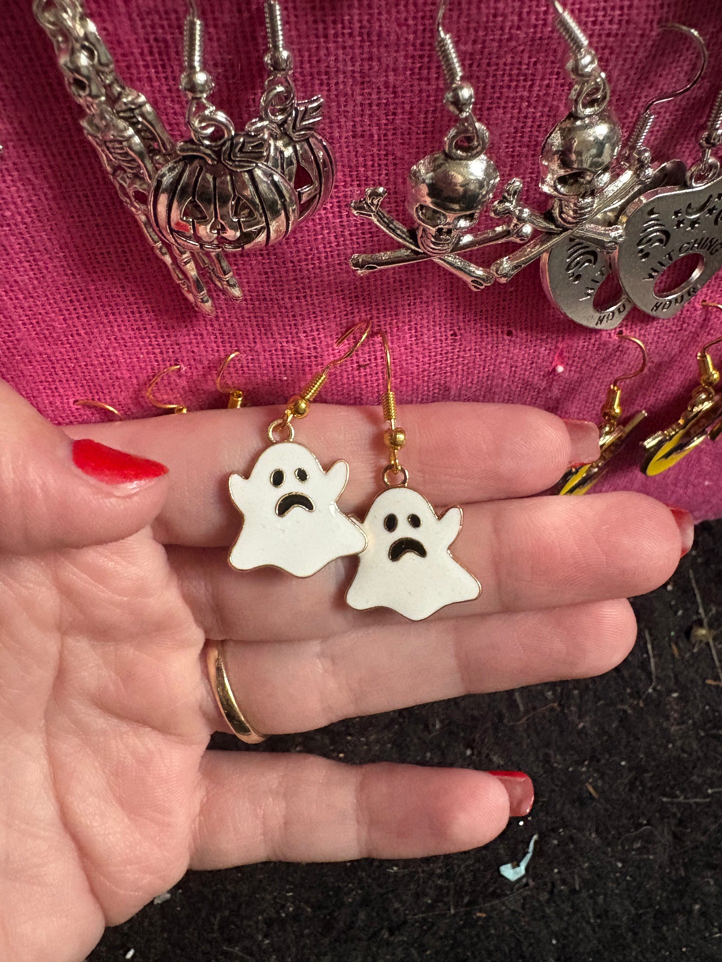 Sad ghosts earrings