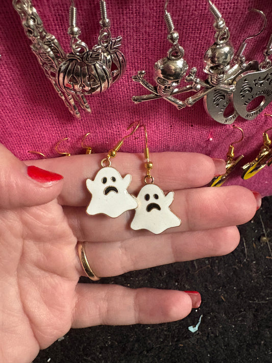 Sad ghosts earrings