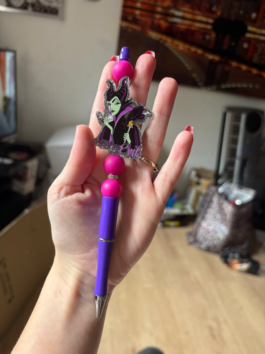 Maleficent beaded pen