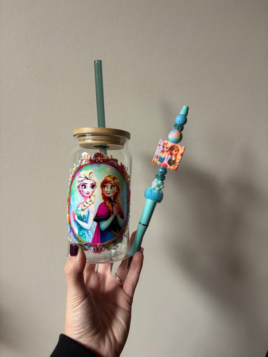 Matching frozen pen and tumbler