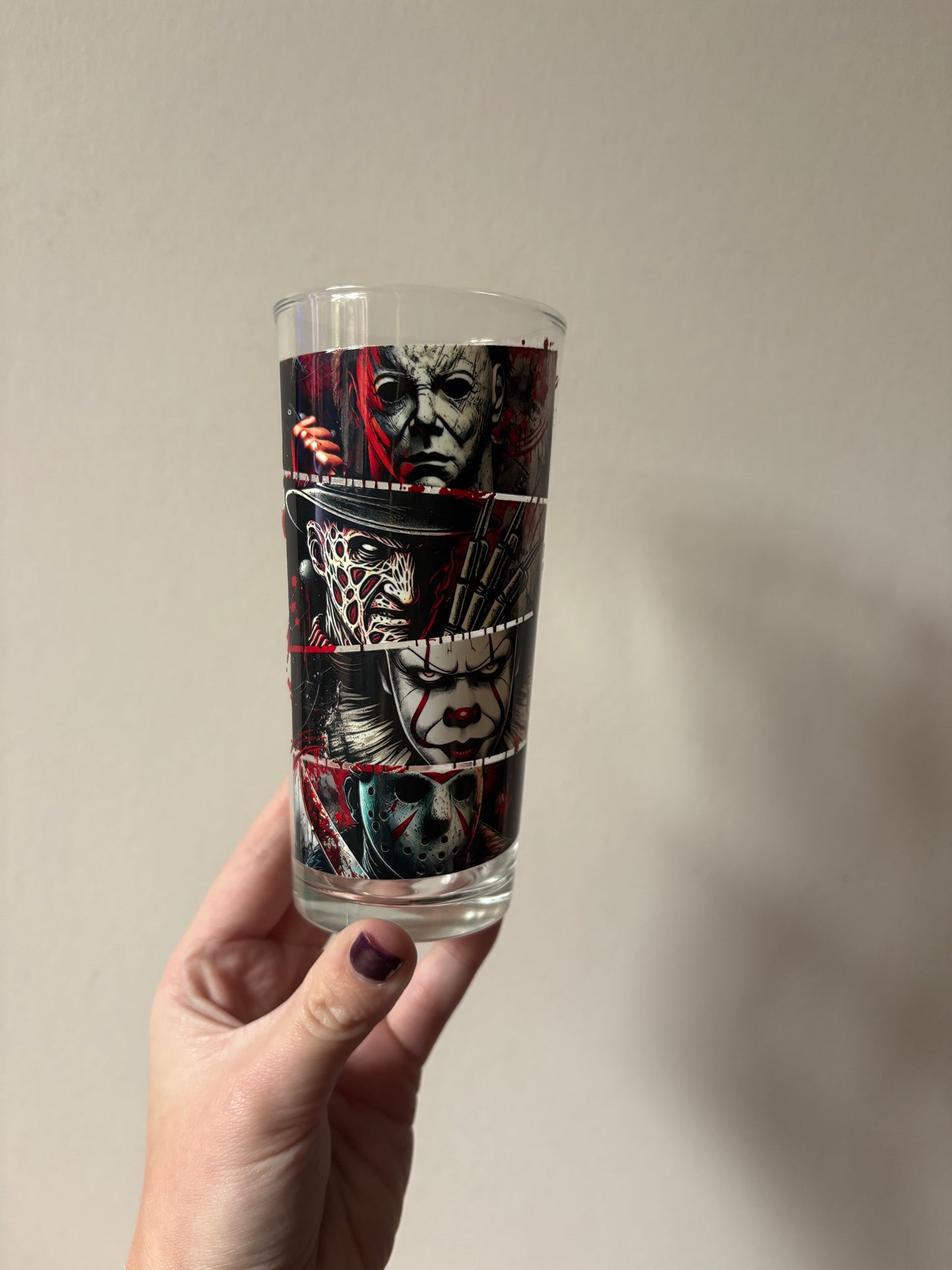 Horror movie glass