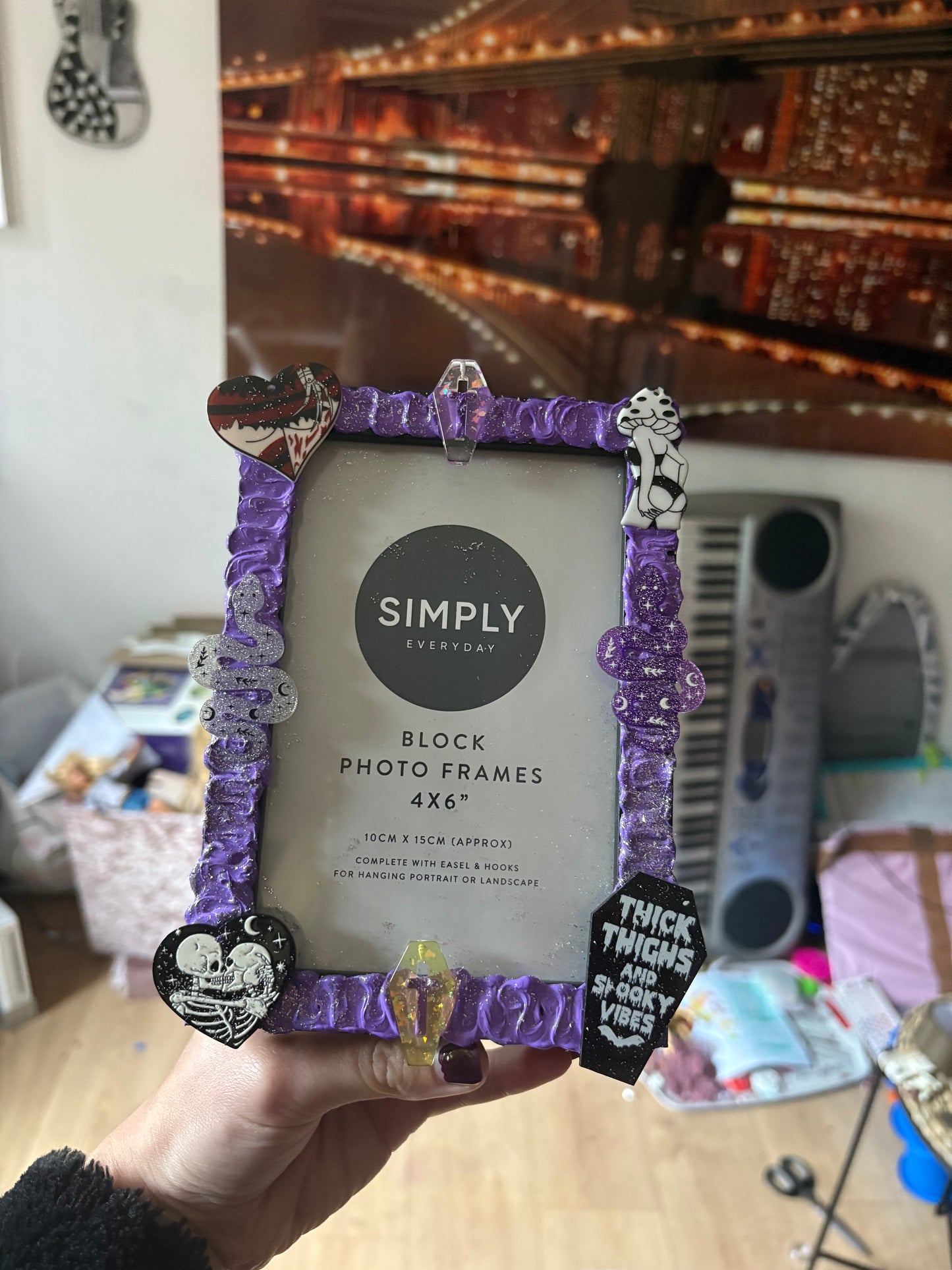 Purple photo frame