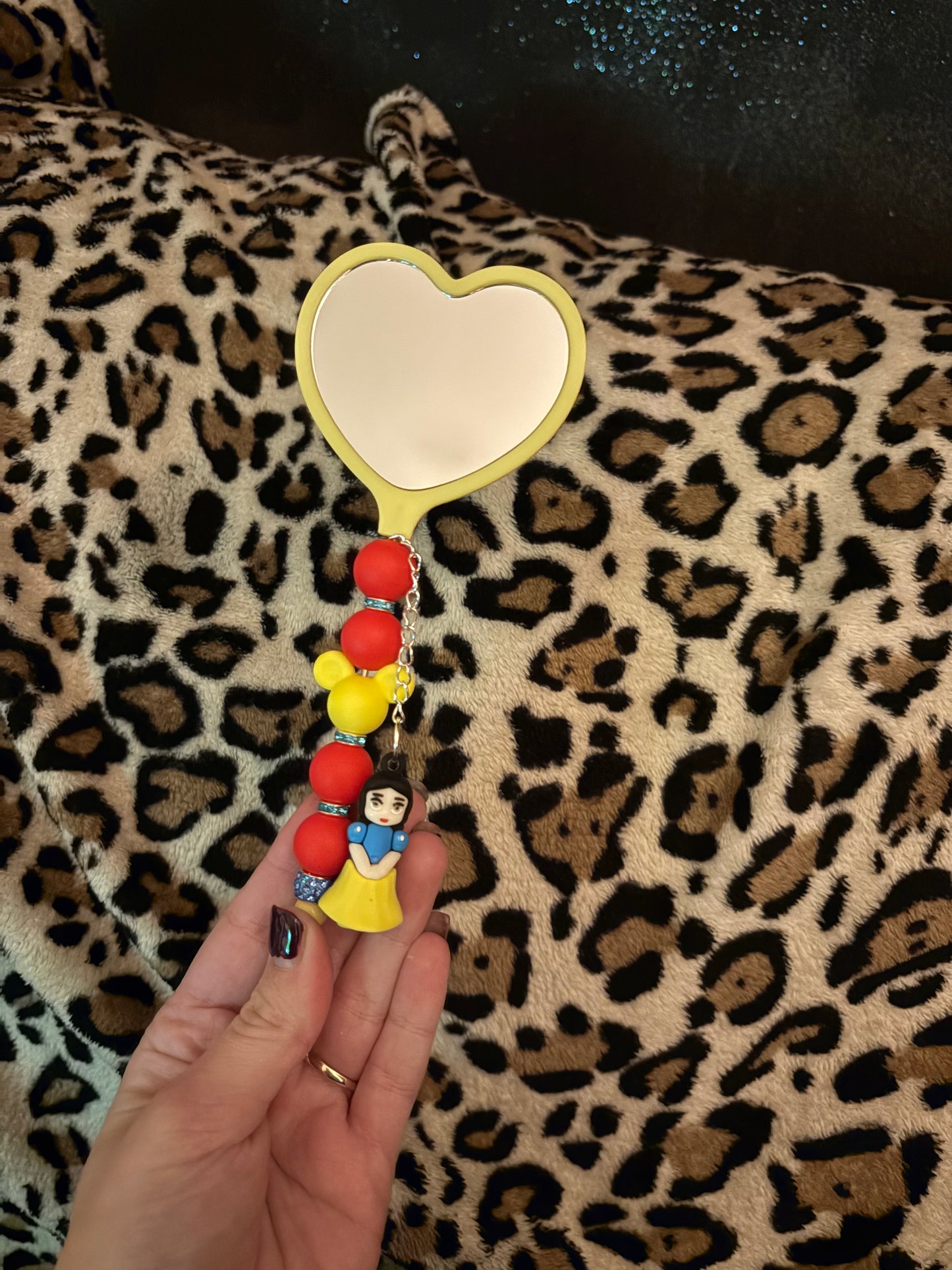 Snow White beaded mirror