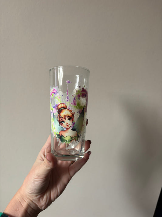 Cute tinkerbell glass