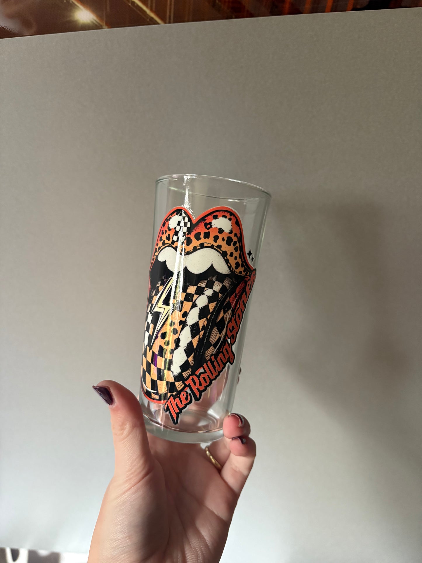 Rolling Stones tumbler glass