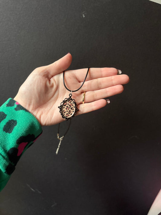 Leopard print necklace