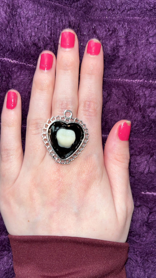 Tooth heart ring