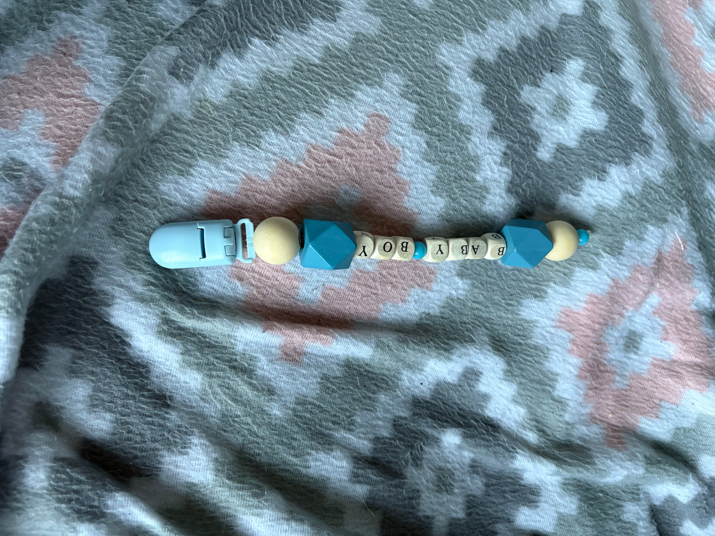 Baby boy dummy clip