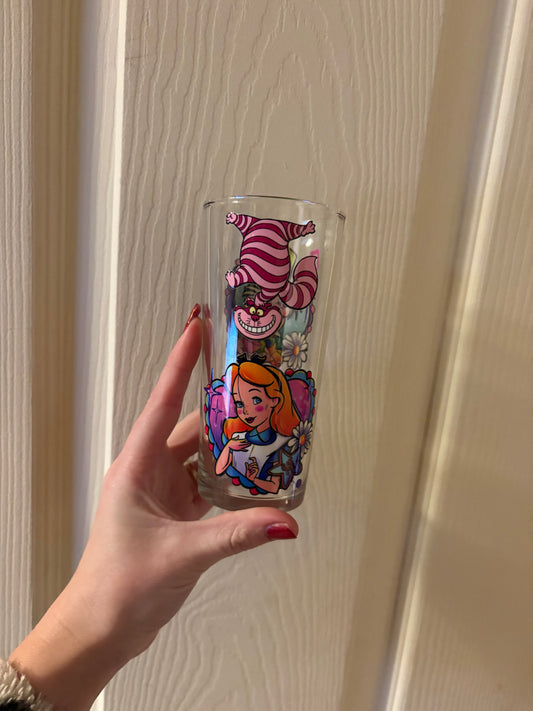 Alice in wonderland glass