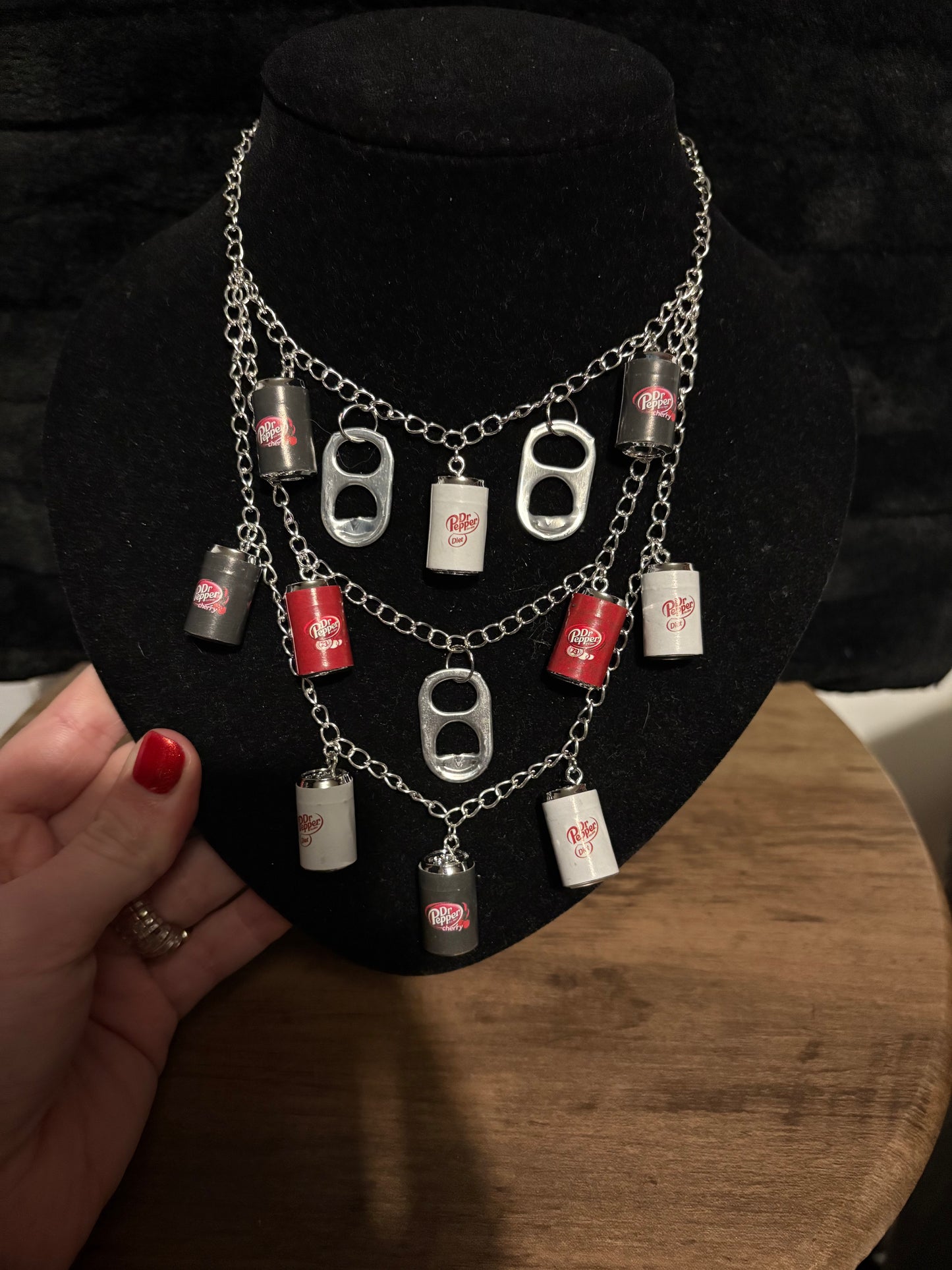 Dr Pepper necklace