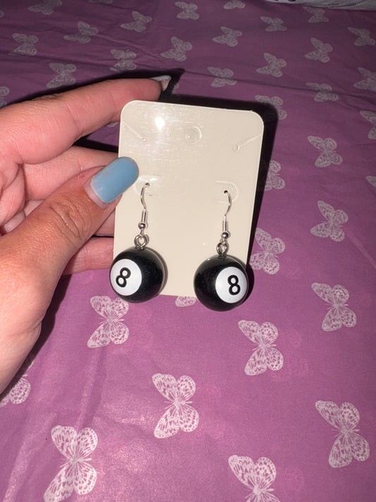 8 ball earrings